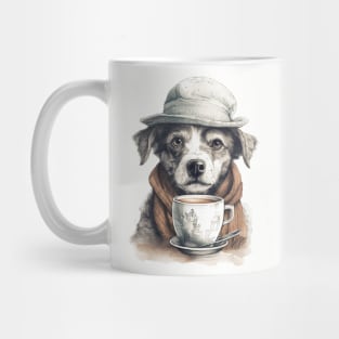 border collie and coffee Mug